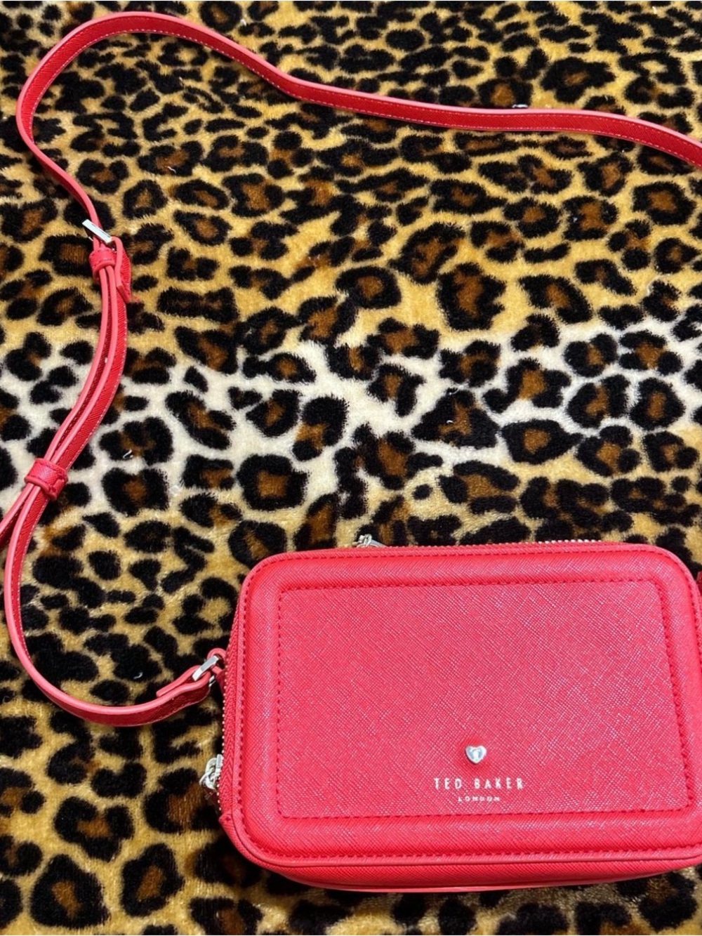 Ted Baker Coral-Red Crossbody Camera Bag